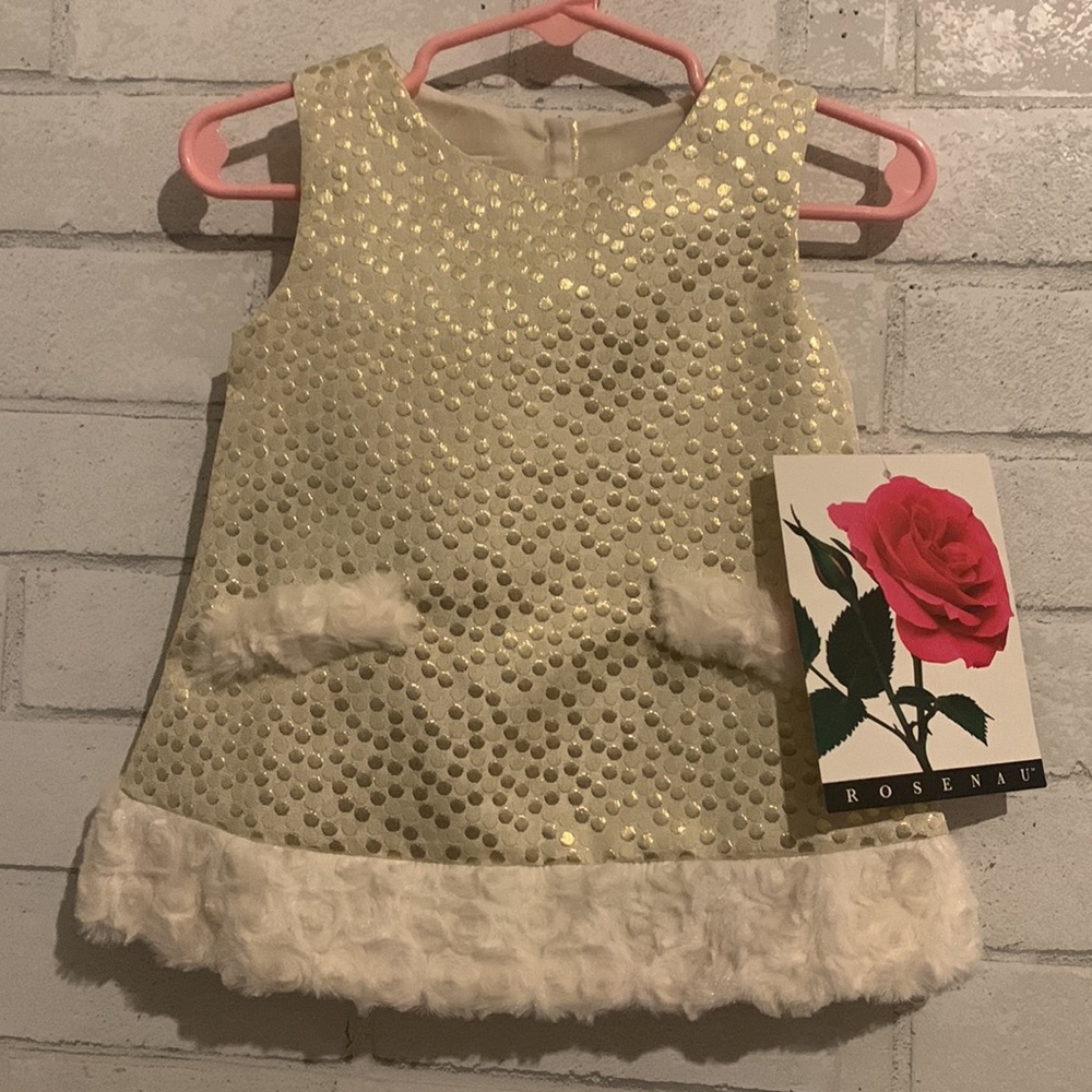 Girl’s Rosenau Gold Dress 12 mth NWT